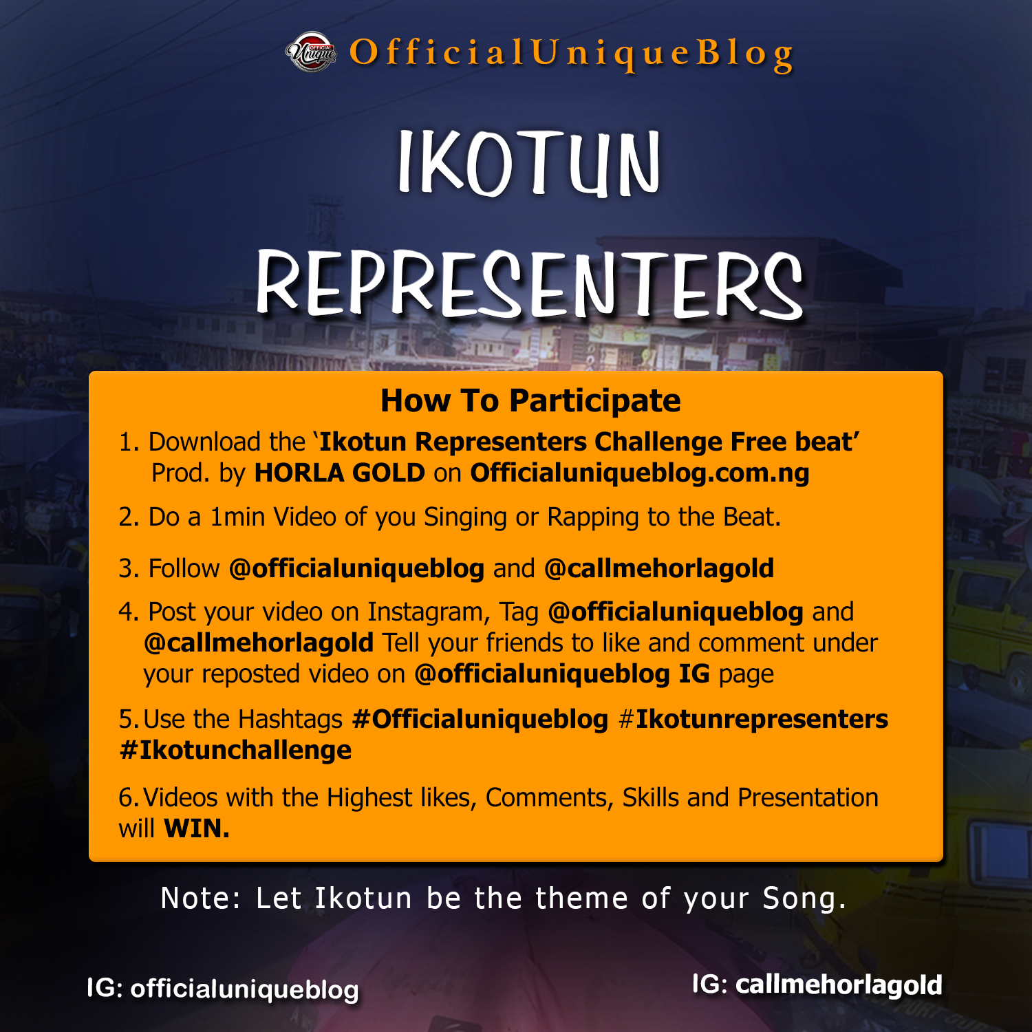 Ikotun Representers Challenge Free Beat Prod. by Horla Gold