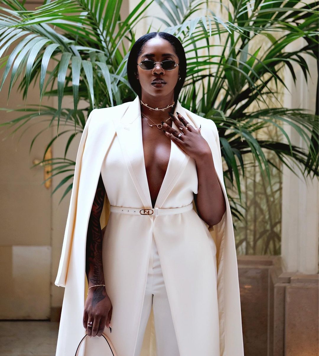 Tiwa Savage Made a Glamorous Appearance at the Fendi Autumn/Winter 2022 Couture Fashion Show